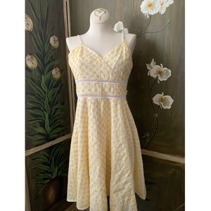 Frencesca Miami Yellow Floral Flare Dress